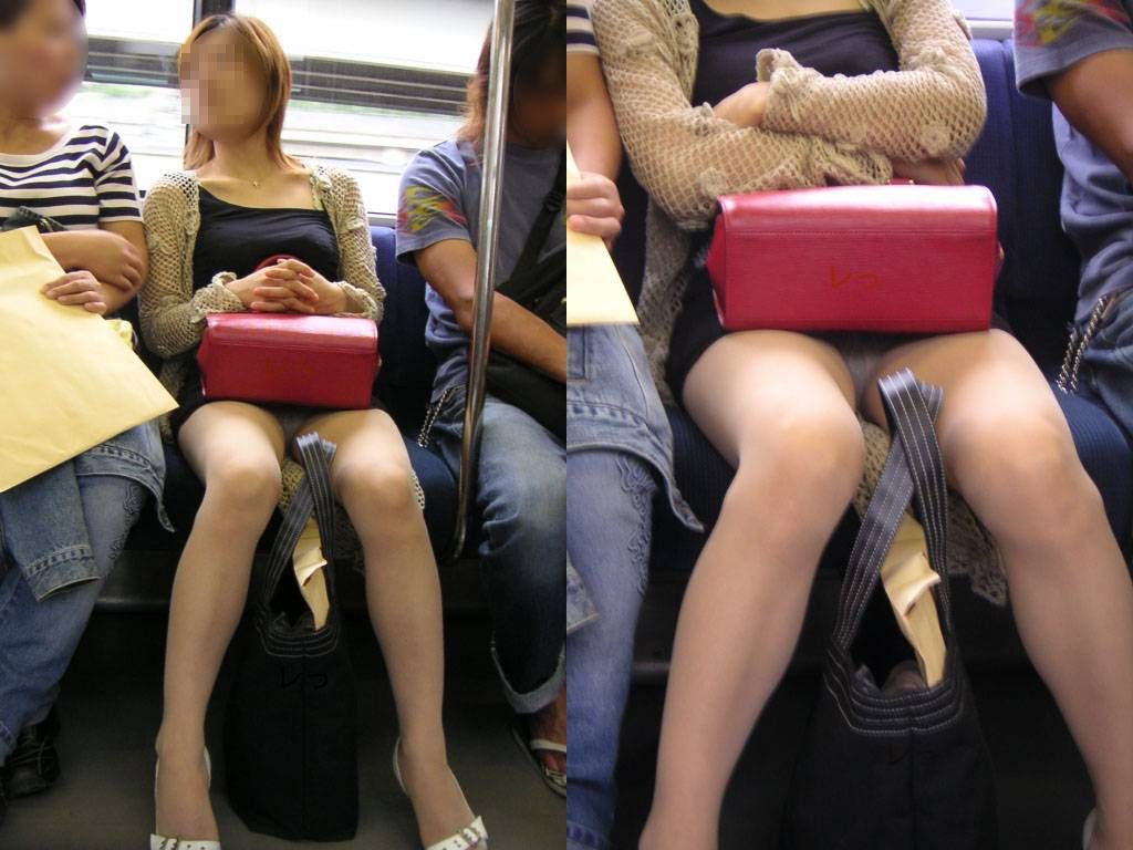 【パンチラエロ画像】対面にいるなら眠れないｗ電車内で見たいミニの奥ｗｗｗ 08