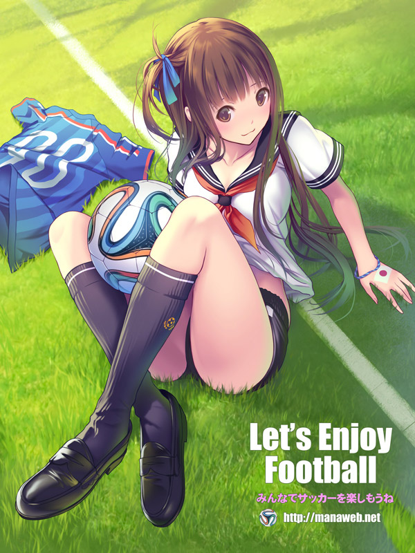 【サッカーエロ画像】日本代表を応援するリアル女子には苦笑いしちゃうけど二次元女子には興奮する！ 34
